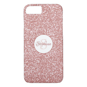 Rose Gold Glitter Monogram Case-Mate iPhone Case