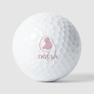 Rose Gold Glitter Mother Baby Minimalist Silho Golf Balls