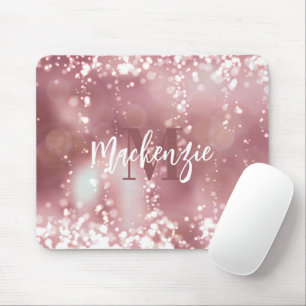 Rose Gold Glitter Mouse Pad