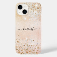 Rose gold glitter name