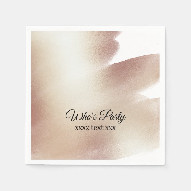 Rose Gold, Glitter Napkin (Front)