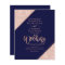 Rose gold glitter navy blue budget wedding