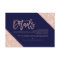 Rose gold glitter navy script wedding direction