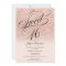 Rose gold glitter ombre chic script pink Sweet 16