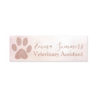 Rose Gold Glitter Paw Veterinary Business