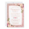 Rose Gold Glitter Pink Floral Engagement Party