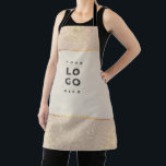 Rose gold glitter pink modern elegant unique apron<br><div class="desc">Modern budget elegant rose gold effect pink and natural business branding uniform design.</div>