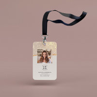 Rose gold glitter pink modern girly elegant badge