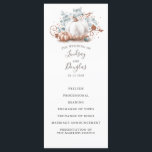 Rose Gold Glitter Pumpkins Fall Wedding Programs Programme<br><div class="desc">White and pink gold pumpkins fall harvest wedding programs</div>