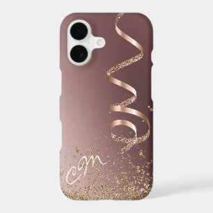 Rose Gold Glitter Ribbon Confetti Sparkle