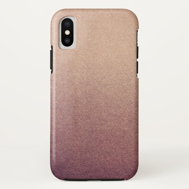 Rose Gold Glitter Sand Visual Texture Ombre Light Case-Mate iPhone Case (Back)