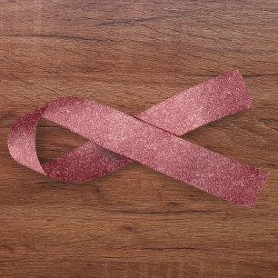 Rose Gold Glitter Satin Ribbon