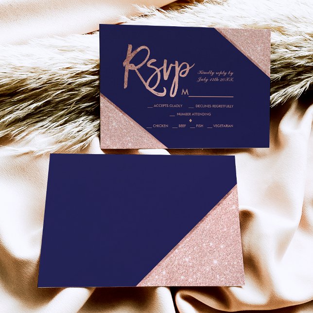 Rose gold glitter script navy blue rsvp wedding 2 (Creator Uploaded)