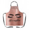 Rose Gold Glitter Sparkle Eyelashes Monogram Name