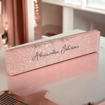 Rose Gold Glitter Sparkle Girly Modern