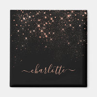 Rose Gold Glitter Sparkly Elegant Glamorous Script