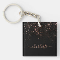 Rose Gold Glitter Sparkly Elegant Glamourous Scrip