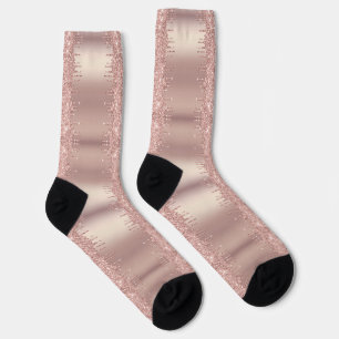 Rose Gold Glitter Sparkly Socks