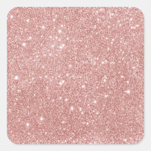 Rose gold Glitter  Square Sticker (Front)