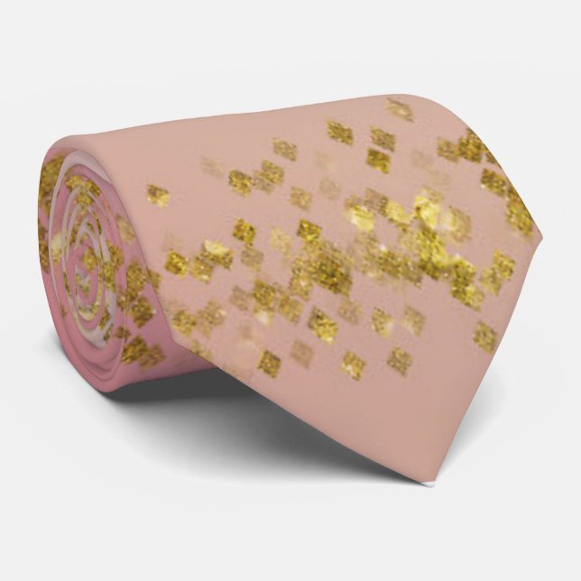 Rose Gold  Glitter Tie (Rolled)