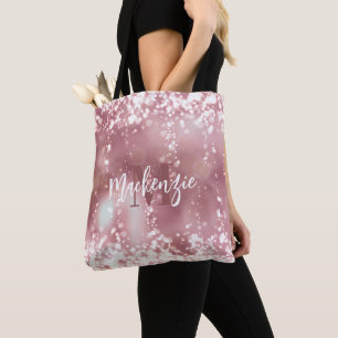 Rose Gold Glitter Tote Bag