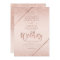 Rose gold glitter typography blush pink wedding