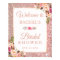 Rose Gold Glitters Floral Bridal Shower Sign