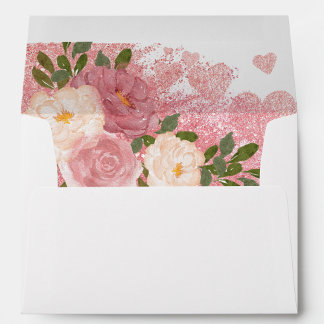 Rose Gold Glitz And Glam Sparkle Shine Custom Envelope