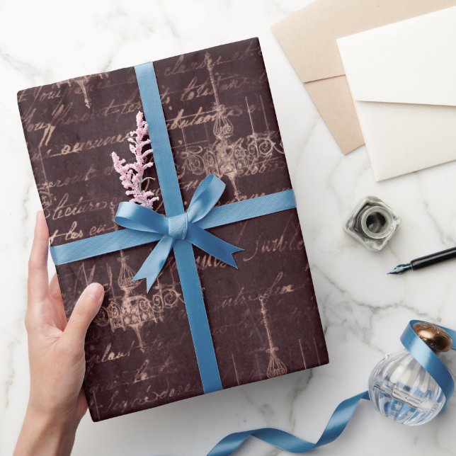 Rose Gold Gothic Halloween  Wrapping Paper (Gifting)