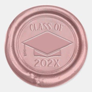 Rose Gold Graduation Cap Class of 2023 Wax Seal