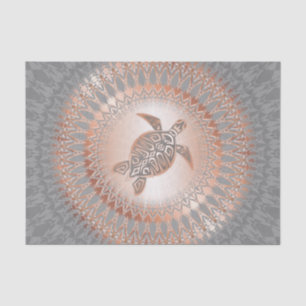 Rose Gold Grey Turtle And Mandala Tissue Paper