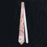 Rose Gold Hand Drawn Floral Illustration Pattern Tie<br><div class="desc">Transform your style with this trendy design. It features a girly, chic, and modern hand drawn faux printed rose gold and white floral illustration pattern, print that will add some panache and fashionable flair to your personal inventory of accessories and fashion products, or if this design exemplifies a friend or...</div>