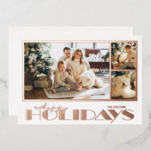 Rose Gold Happy Holidays Multi Photos