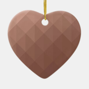 Rose gold heart romantic chic geometric ceramic tree decoration