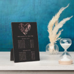 Rose Gold Heart Salon Price Menu Plaque<br><div class="desc">Rose Gold Heart Salon Price Menu Plaque. This professional plaque is a great no-touch way to display your salon services or price list in light of the covid 19 corona virus pandemic. Personalise this custom design with your own text,  colours,  and logo.</div>