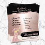Rose Gold Home Cleaning House Keeping Service Flyer<br><div class="desc">Rose Gold Home Cleaning House Keeping Service Flyers.</div>