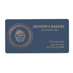 Rose gold Homemade cupcakes and treats packaging