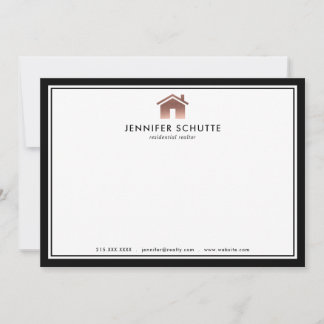 Rose Gold House Luxury Realty Personalised Flat Card