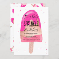 Rose gold ice cream summer baby sprinkle shower