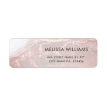 Rose Gold Ink Marble
