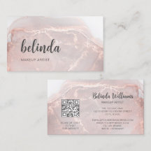 Rose Gold Ink Marble | QR Code