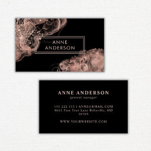 Rose Gold Ink Modern Elegant Professional Business Card