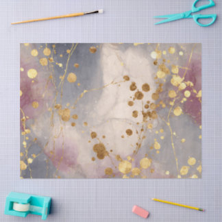 Rose Gold Ink Splash Background Tissue Paper