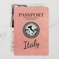 Rose Gold Italy Passport