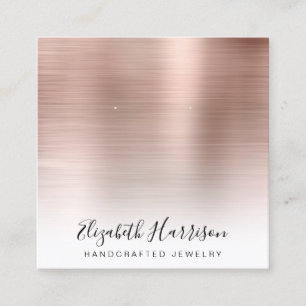 Rose Gold Jewellery Display Square Business Card