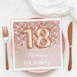 Rose Gold Kids Girl 18th Birthday Party Napkin<br><div class="desc">Rose gold kids girl 18th birthday party napkins to decorate the birthday party tables.</div>