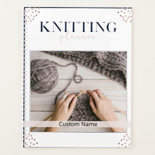 Rose Gold Knitting Planner