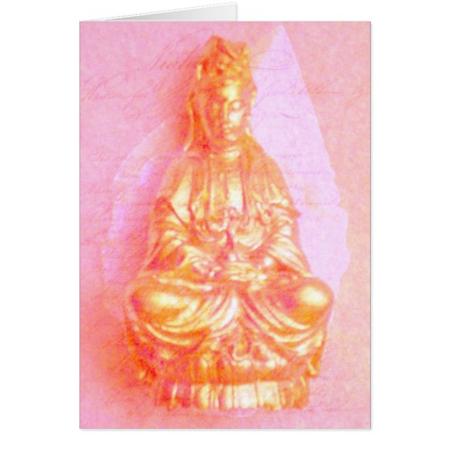 Rose-Gold Kwan Yin card (Front)