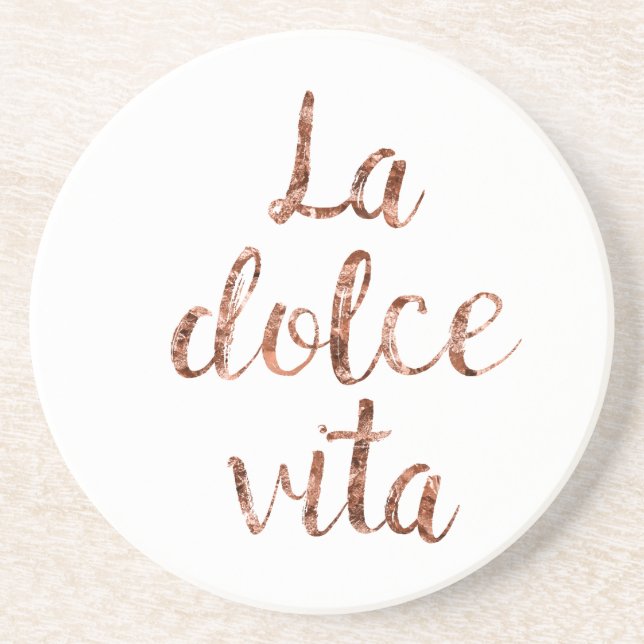 Rose gold La Dolce Vita Coaster (Front)