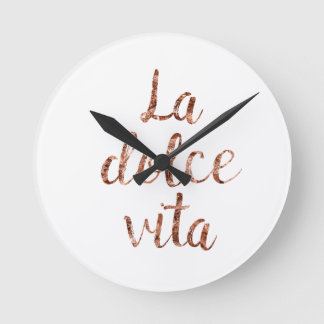 Rose gold La Dolce Vita Round Clock